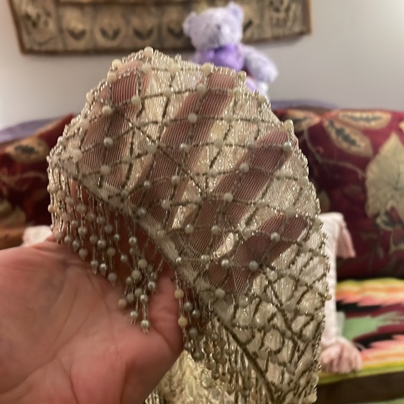 SOLD ! Egyptian Style vintage long Beaded hat piece - Picture 6 of 7